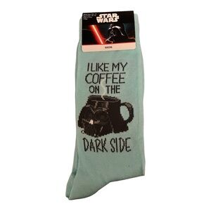 Star Wars I like my coffee on the dark side Crew Socks